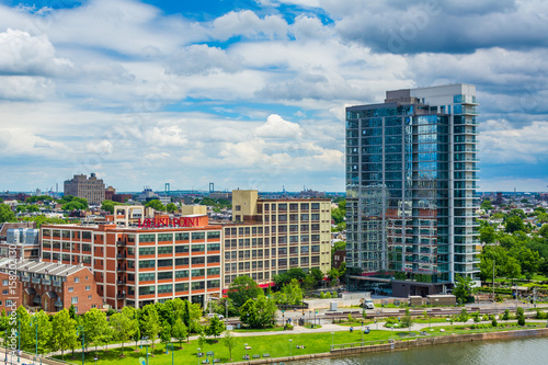 Buildings along the Schuylkill River, in Philadelphia, Pennsylvania.