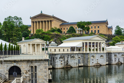 Принти на полотні The Fairmount Waterworks and Museum of Art in Philadelphia, Pennsylvania