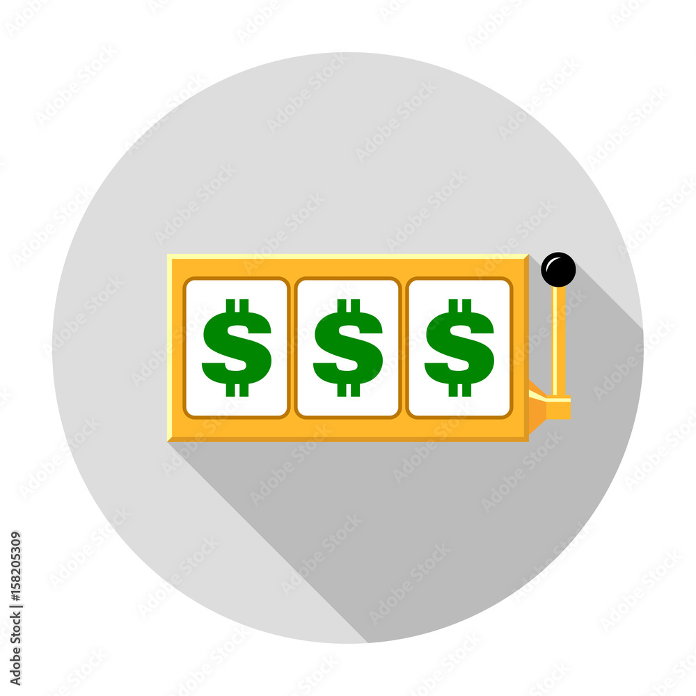 Dollar slot reels icon vector illustration Dollar slot reels icon vector illustration