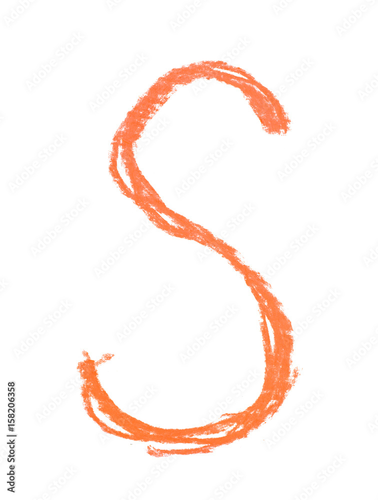 Single hand drawn letter isolated Single hand drawn letter isolated
