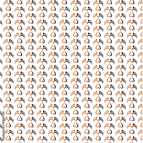 Footsteps vector pattern ilustration