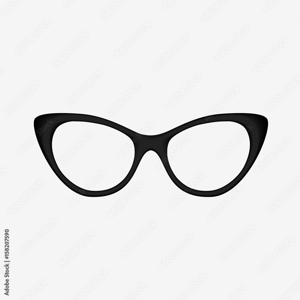 Fototapeta premium Black women eyeglasses frame