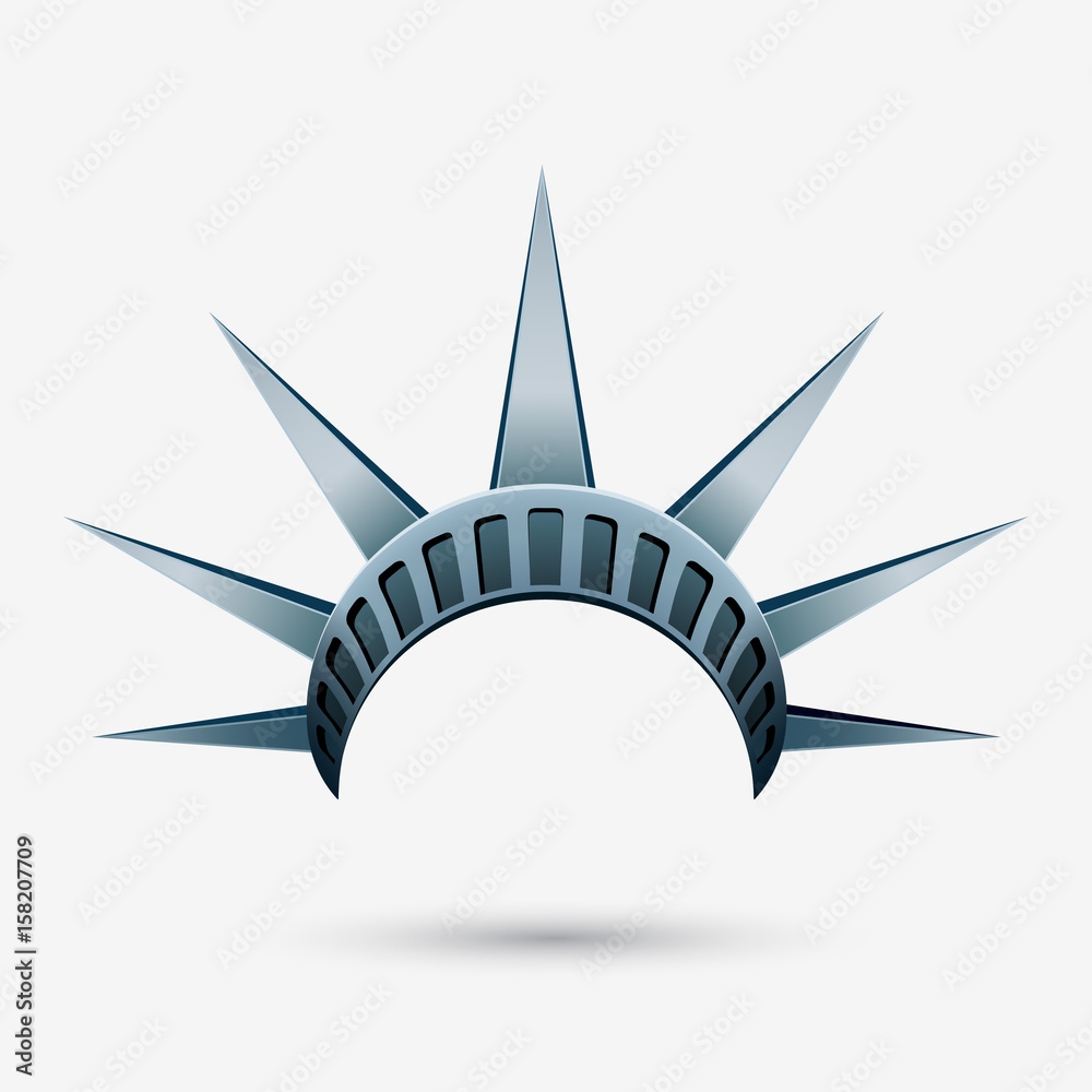Statue of liberty crown Stock Vector | Adobe Stock