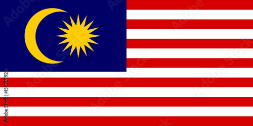 Flag of Malaysia, vector illustration