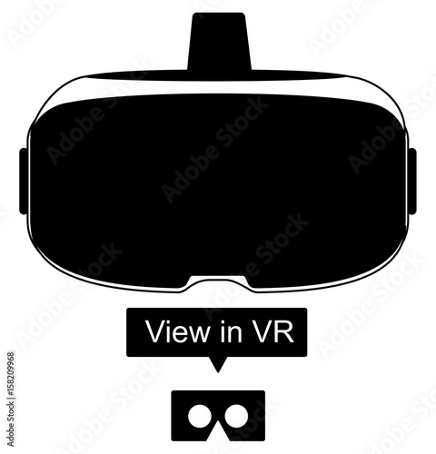 Stereoscopic 3d vr illustration. Vector virtual digital cyberspace technology. Innovation device eps 10