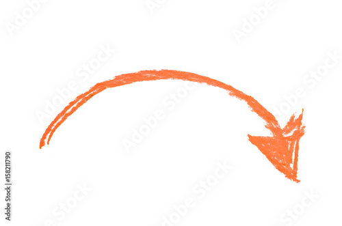 Hand drawn arrow symbol isolated