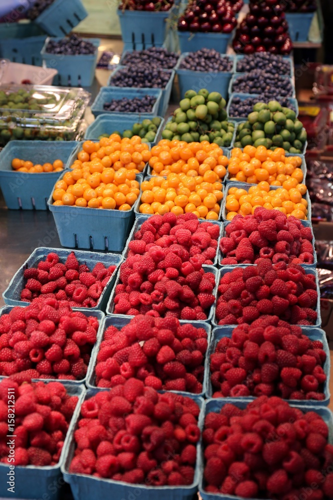 Berries at a market