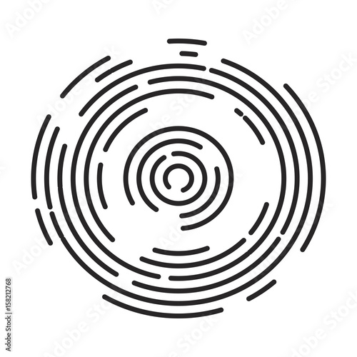 circle stripe lines logo vector symbol icon design. Beautiful illustration isolated on white background