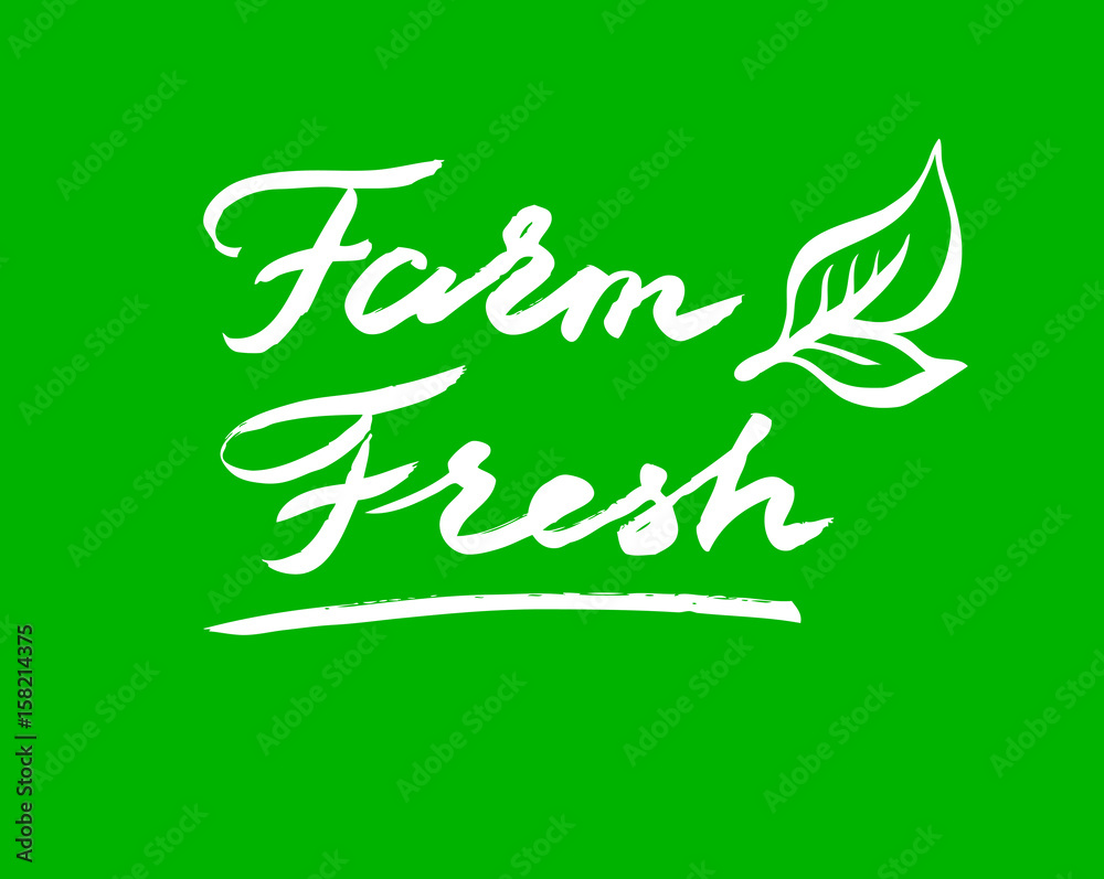 Obraz premium Hand drawn vector graphic Logo. Farm fresh theme.