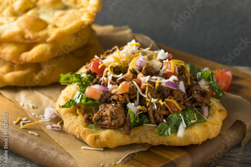 Photo Homemade Indian Fry Bread Tacos