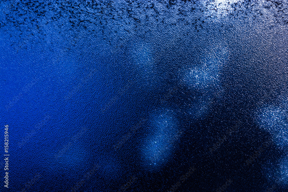 Wondefull Blue and Black Texture Captured on a Glass Window