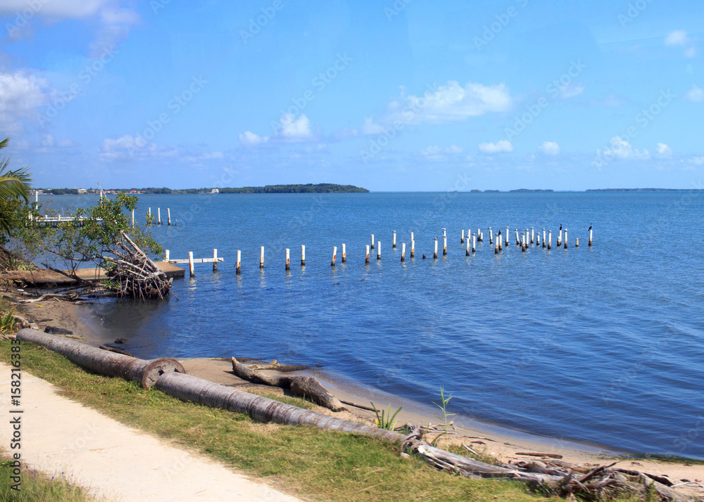 Pipeline along the shore