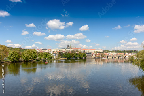 Beautiful view of the old town across the river