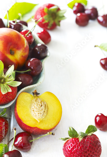 Summer berries and fruits