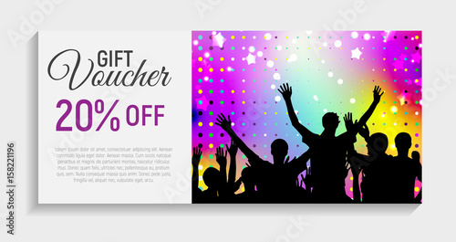 Gift Voucher Template Background. Vector Iillustration