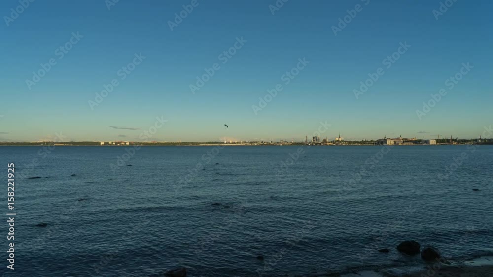 seaside panoramic view of Tallinn, capital of Estonia, time lapse seaside panoramic view of Tallinn, capital of Estonia, time lapse