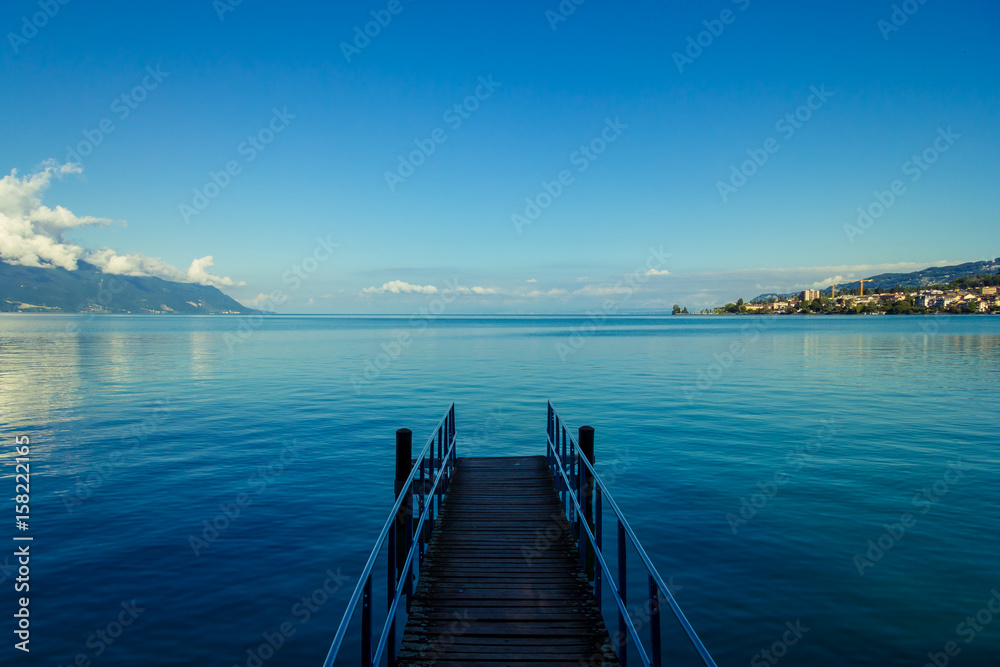 Small pier by the Lake Geneva