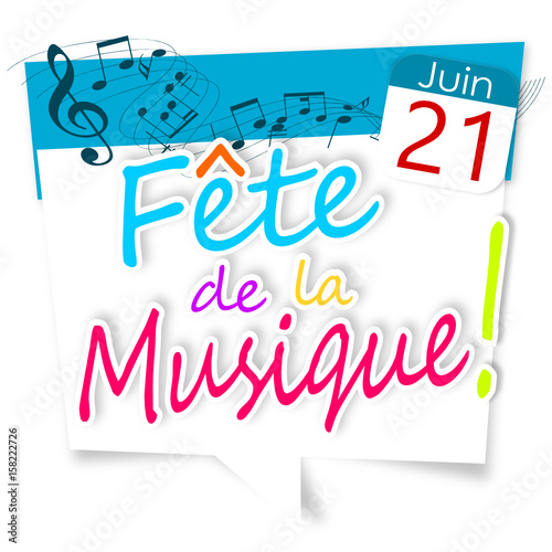 fête de la musique ! - 21 juin - panneau blanc