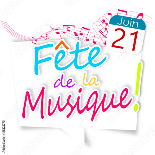 fête de la musique ! - 21 juin - panneau blanc