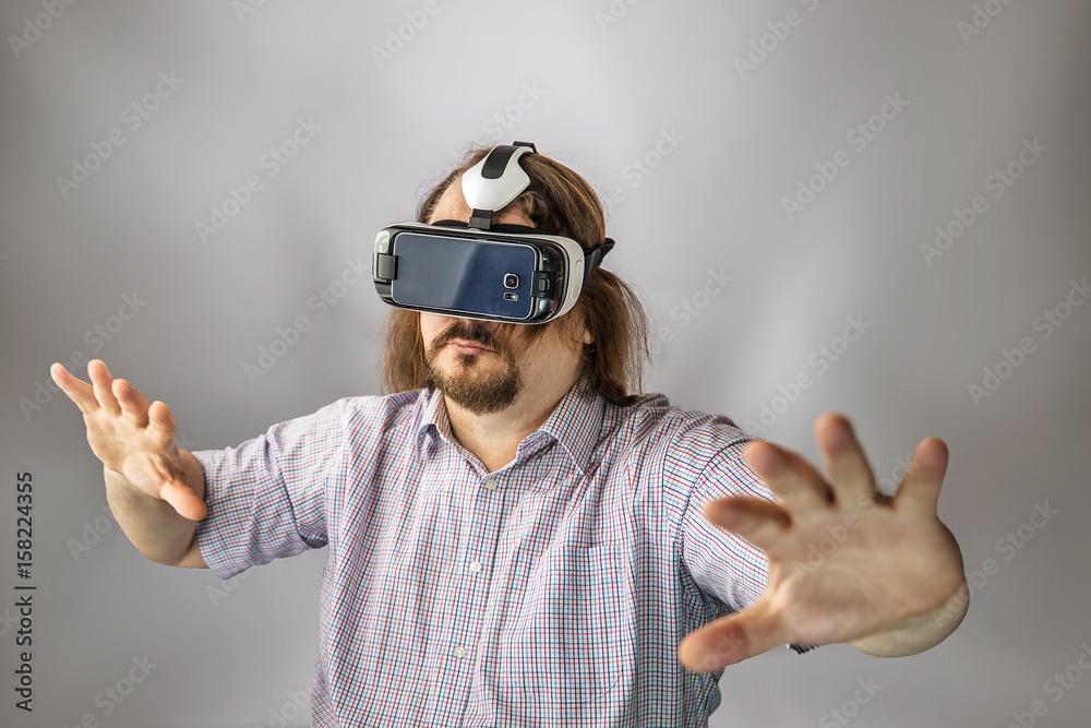 The man in the video glasses The man in the video glasses