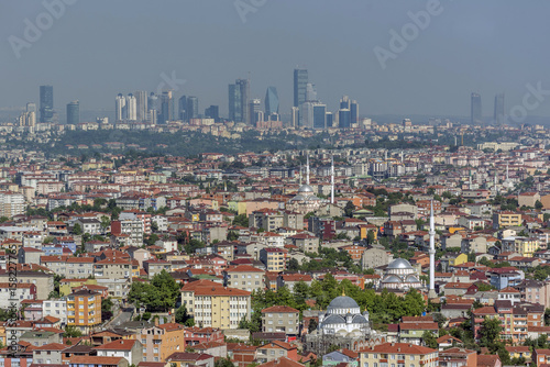 Canvas Print Umraniye District and behind of the bosphorus