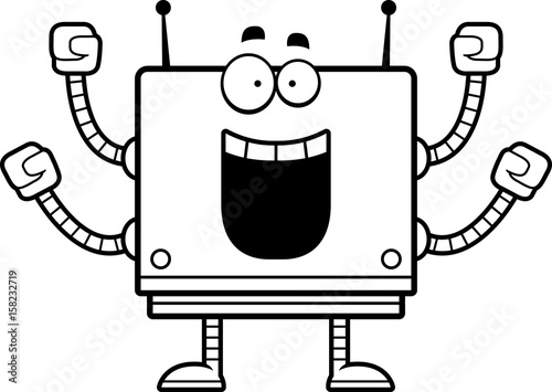 Celebrating Square Robot