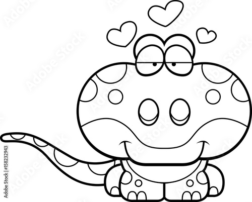 Cartoon Gecko Love