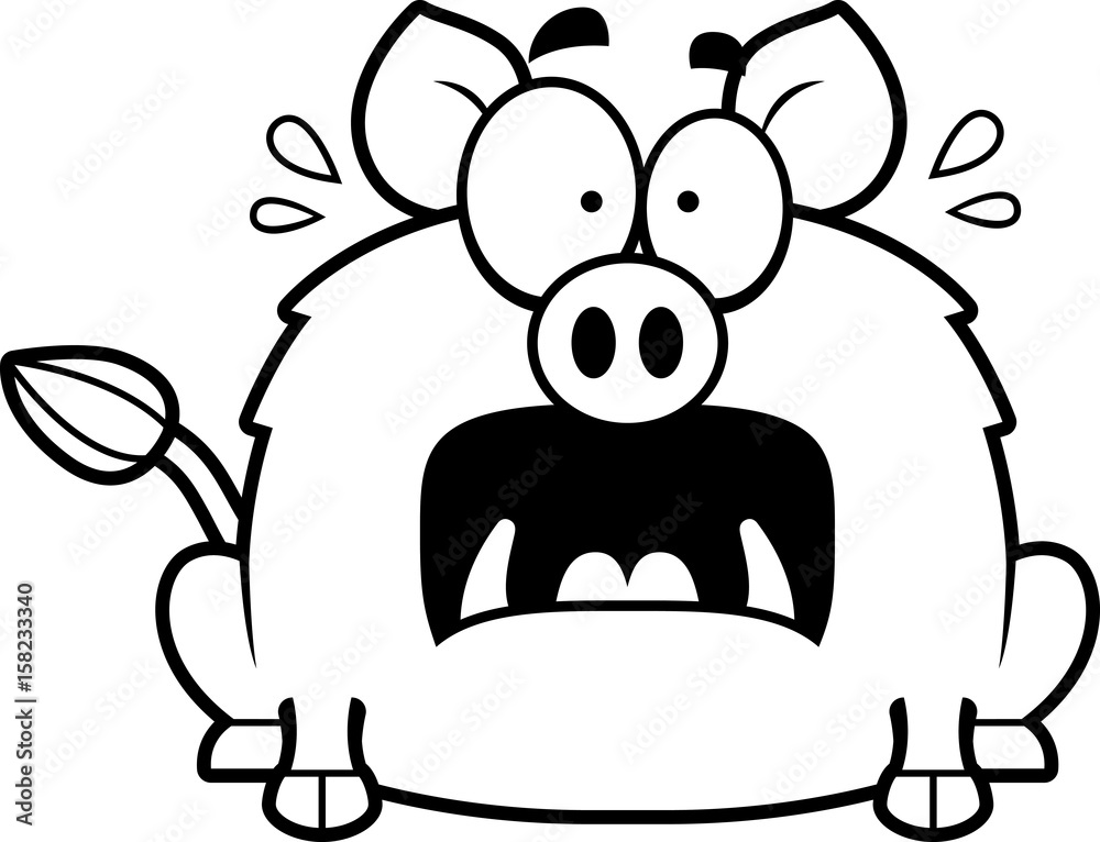 Fototapeta premium Scared Little Boar