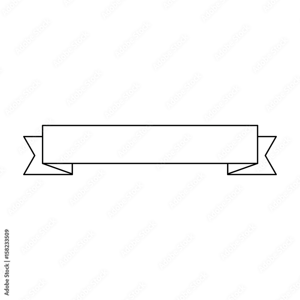decorative ribbon icon over white background. vector illustration decorative ribbon icon over white background. vector illustration
