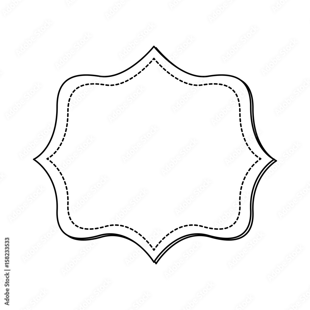 decorative frame icon over white background. vector illustration