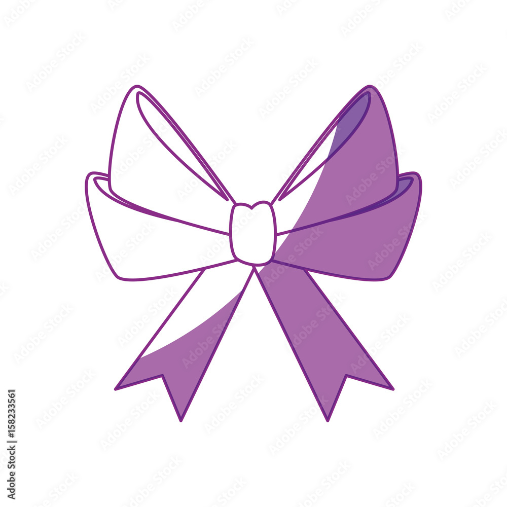 decorative bow icon over white background. vector illustration decorative bow icon over white background. vector illustration