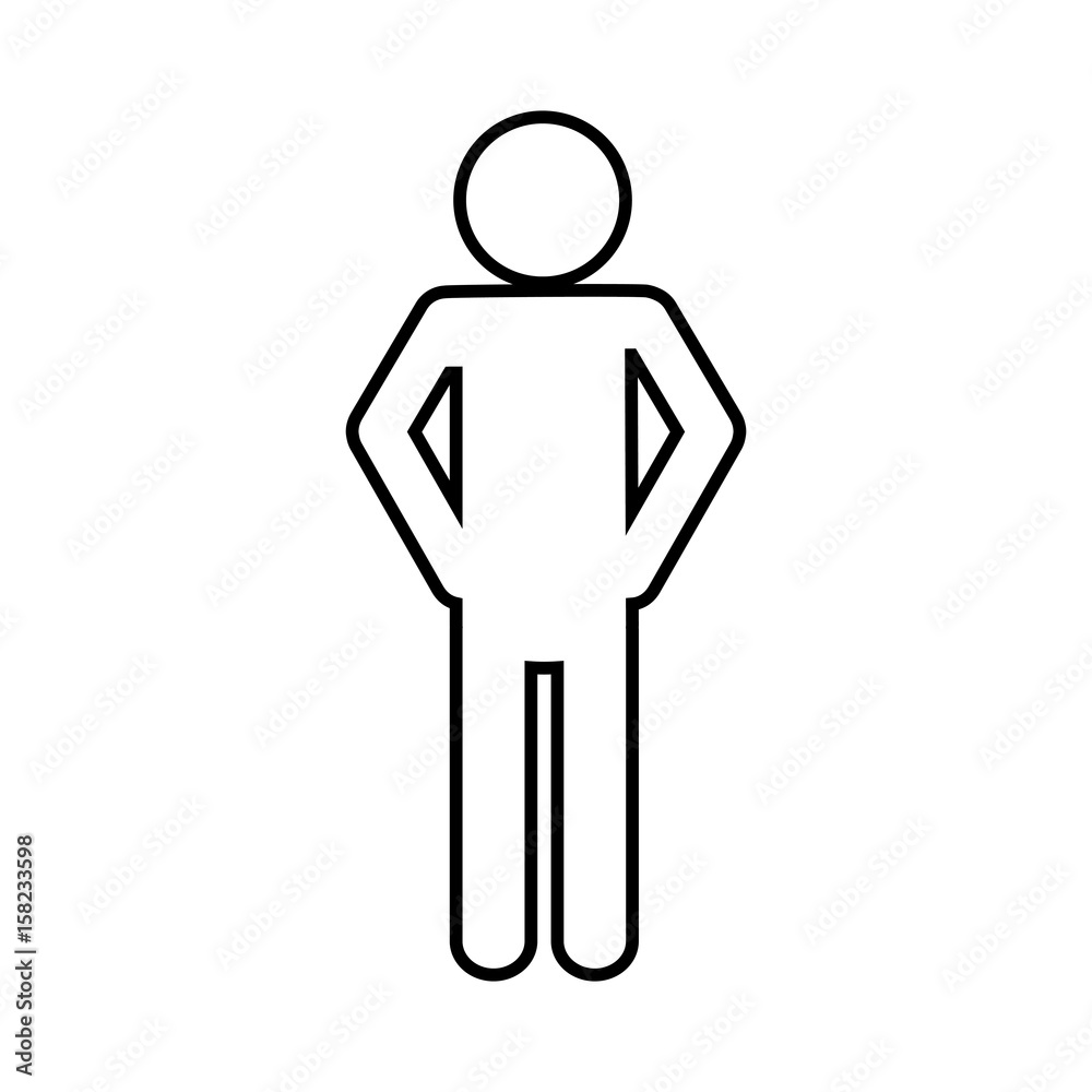 pictogram man icon over white background. vector illustration