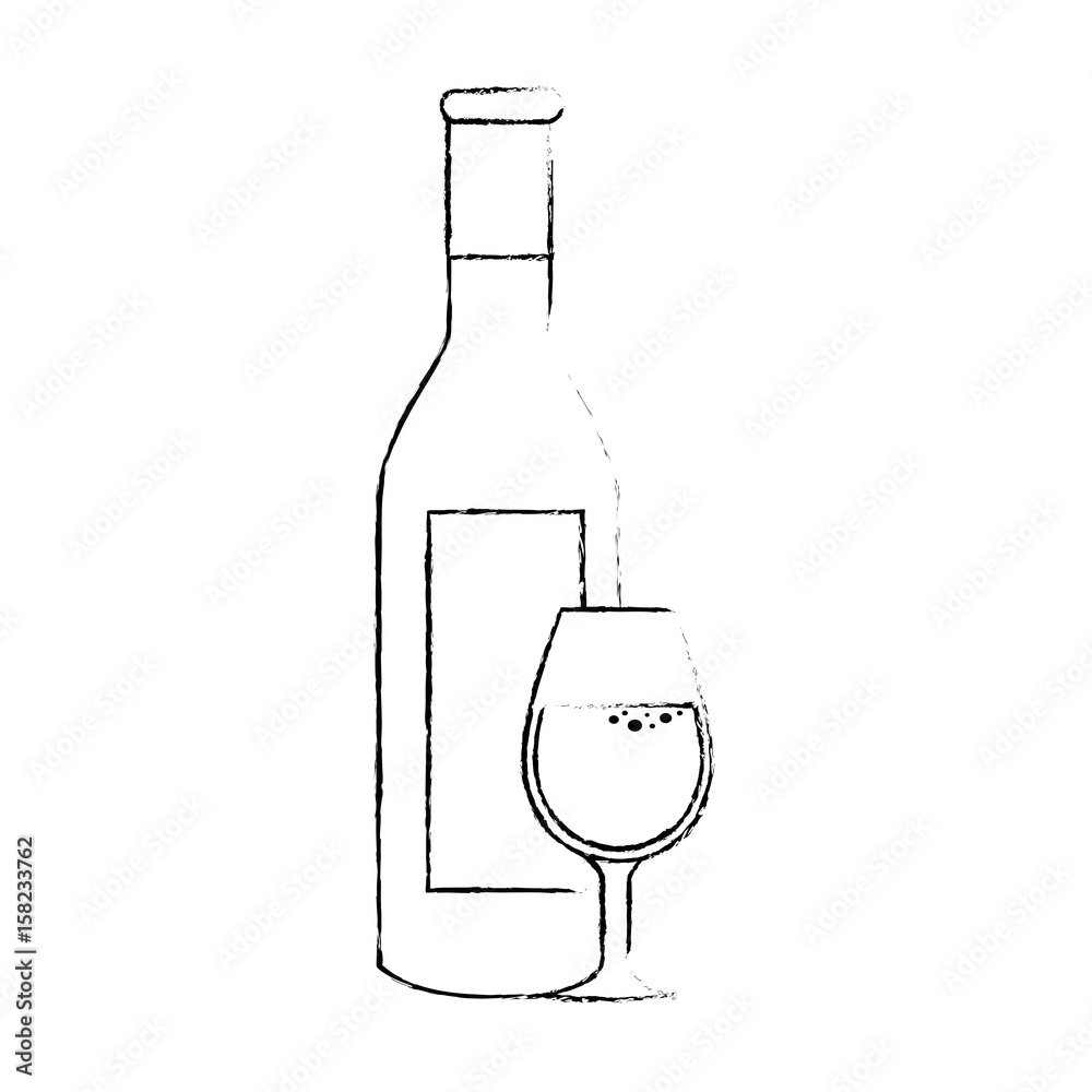 champagne bottle icon over white background. vector illustration champagne bottle icon over white background. vector illustration