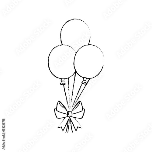 balloons icon over white background. vector illustration
