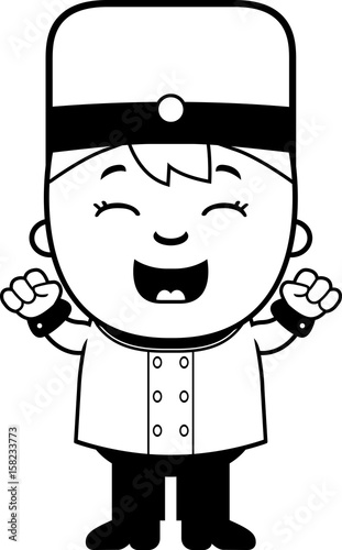 Cartoon Bellhop Celebrate