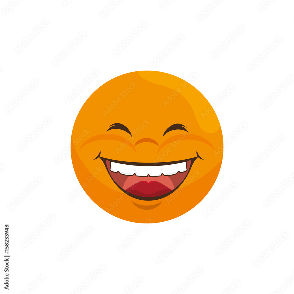 cartoon happy face icon over white background. colorful design. vector illustration cartoon happy face icon over white background. colorful design. vector illustration