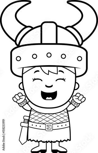 Child Viking Excited