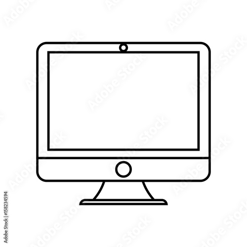 computer icon over white background. vector illustration