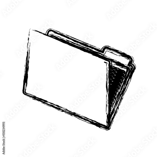 document folder icon over white background. vector illustration