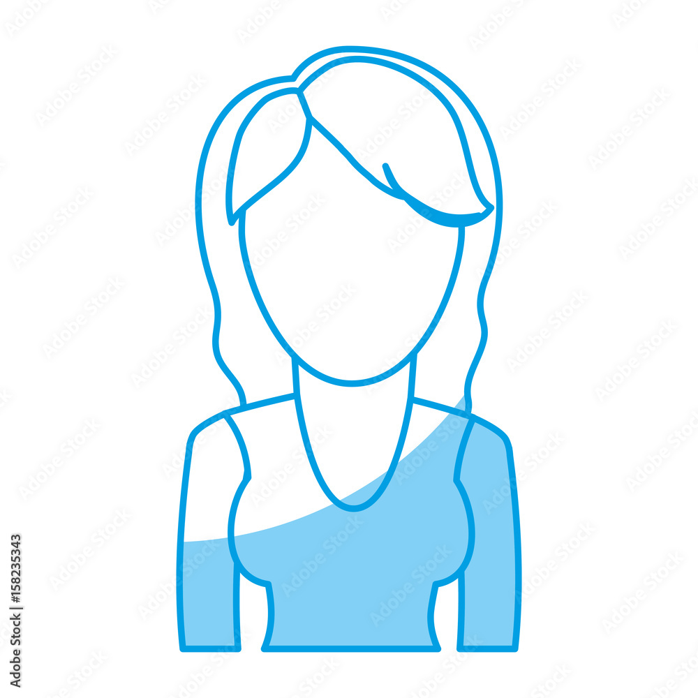 avatar woman icon over white background. vector illustration avatar woman icon over white background. vector illustration