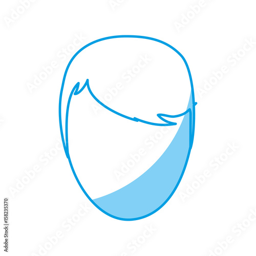 avatar man face icon over white background. vector illustration