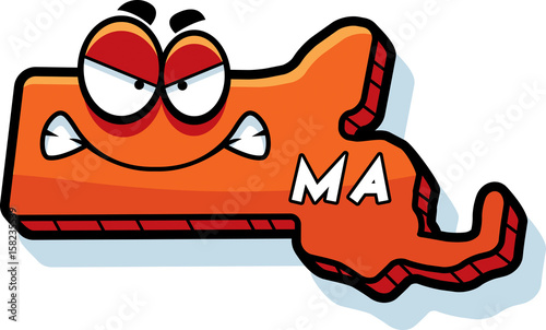 Cartoon Angry Massachusetts