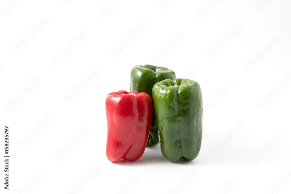 peppers isolated on white background