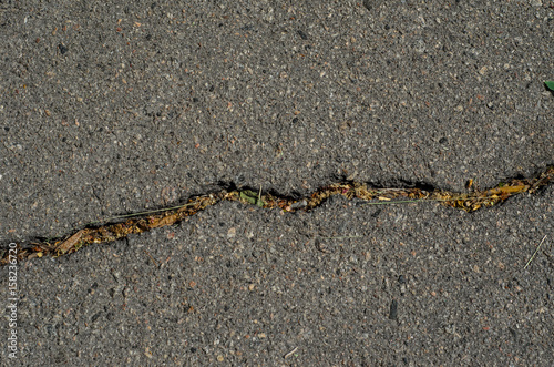 Texture of the old asphalt road