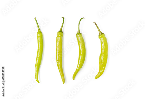 Green chili peppers (Capsicum annuum)