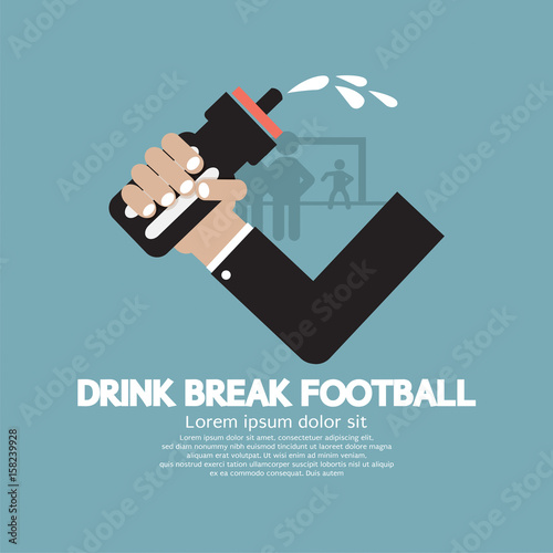 Drink Break Football Vector Illustration