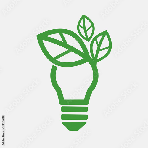 Green Concept Light Bulb Vector Illustration