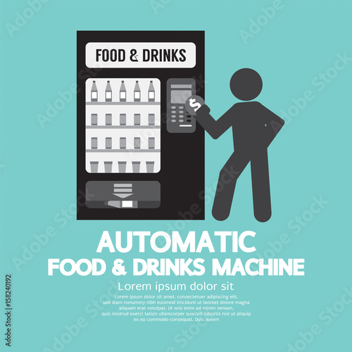Automatic Food Machine Symbol Vector Illustration
