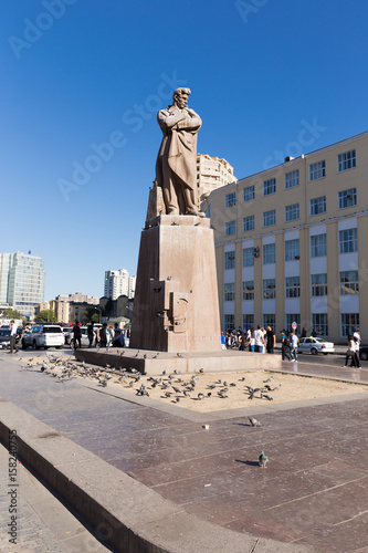Fototapeta The monument of the poet Jafar Jabbarli Statue