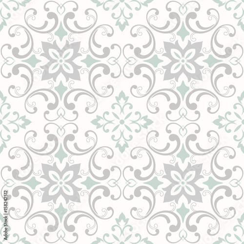 Vector seamless baroque damask luxury background